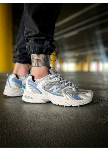 Белые демисезонные кроссовки мужские new balance 530 steel blue mr530kc нью беланс 530 No Brand