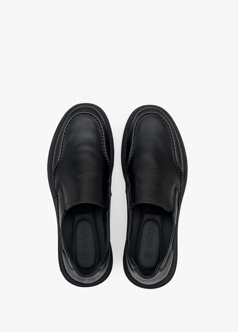 Черные мокасины, цвет черный Estro