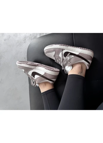 Комбіновані літні кросівки nike dunk low sail plum eclipse найк данк No Brand