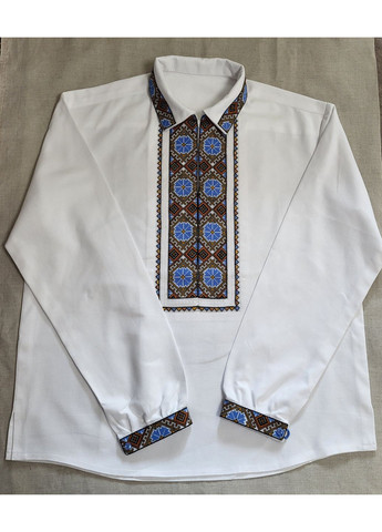 Белая мужская вышиванка ручной работы на домотканом полотне "солнцемир" Hand Made узор орнамент (355947900)