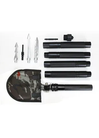 Многофункциональная лопата HK002, 118 см, вес 1.73 кг, с алюминиевой ручкой, мультитул для выживания на природе Adimanti (396278184)