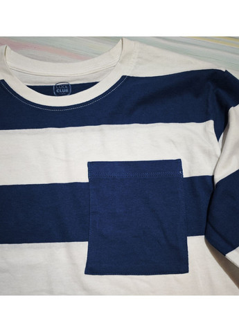 Синий демисезонный повседневный лонгслив Cool Club в полоску