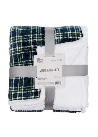 Плед Sherpa Клітка ART0202SH 160х200 см зелений Ardesto (364492043)