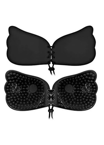 Чёрный невидимка бюст невидимка з ефектом push up, флайбра на шнуровке, бюстгальтер для идеального декольте, лиф самоклейка No Brand силикон