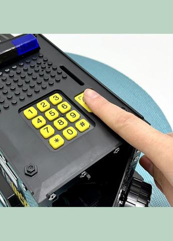 Сейф-копилка Машина полицейская 3в1 с кодовым замком 30см Черная (DSM-6672) No Brand (305404681)