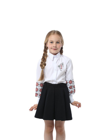 Белая кэжуал рубашка с орнаментом Leka