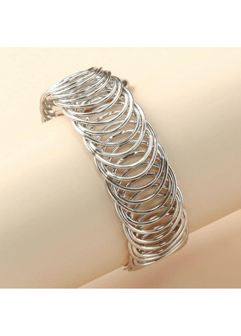 Металевий пружинний браслет сріблястий No Brand (361225258)