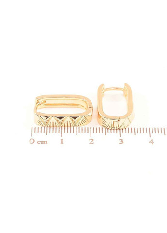 Сережки Позолота 18K колечка «Декоративний візерунок» 270932 Xuping Jewelry (356458444)