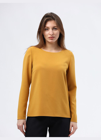 Горчичная демисезонная горчичная блуза прямого кроя 1319 Cat Orange