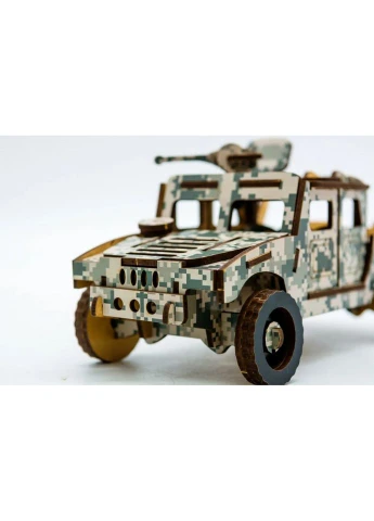 Деревянный 3D конструктор Хамер 65-00743, 65 деталей PuzzleOK (344447887)