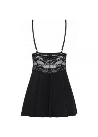 Бебідолл 810-BAB-1 babydoll & thong black S/M Obsessive (303906875)