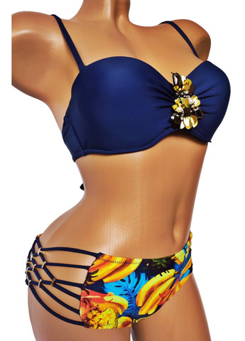 Темно-синий демисезонный купальник (лиф, плавки) FUBA