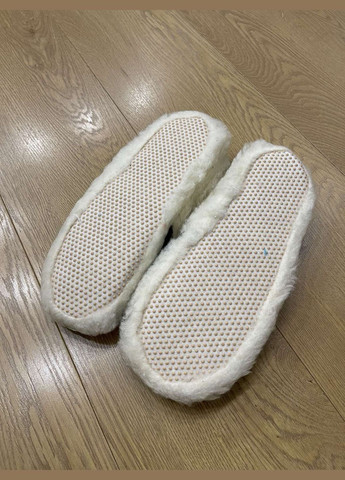 Красные женские домашние теплые тапочки из натуральной шерсти No Brand с вышивкой