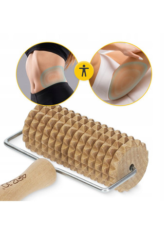 Масажний ролик для тіла ручний, дерев'яний () 4FIZJO P-5905973400251 (360890098)