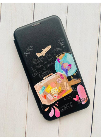 Чохол-книжка з малюнком для Samsung Galaxy A32 5G Чорний:: Подорожі (принт 329) G-Case (360677878)