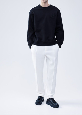 Свитшот H&M - крой черный кэжуал - (278110836)