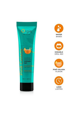 Съедобный лубрикант со вкусом коктейля ПИНА КОЛАДА Cocktail Flavored на водной основе, 100 мл Orgie (293819340)