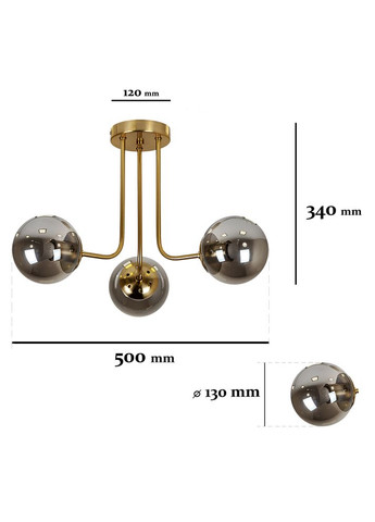 Люстра 7529908-3 BRZ+BK (LVS4772) Levistella (323003134)