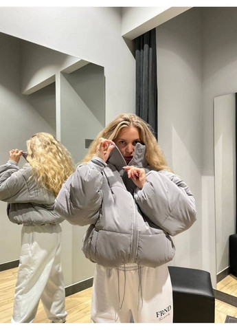 Світло-сіра зимня куртка жіноча пило-водо відштовхуюча Style Point