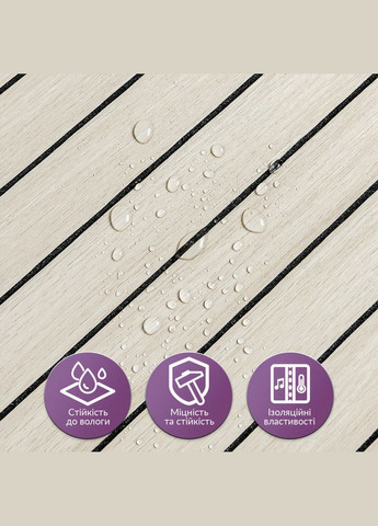Покрытие виниловое самоклеющееся 3D рейки дуб жемчужный песок 600х600х2,8мм (D) SW-00002200 Sticker Wall (304028541)