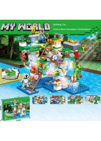 3D конструктор MyWorld в стиле Minecraft 562 детали водные сцены строительство и приключения (VM5533) My World (374979570)