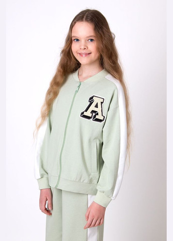 М'ятний демісезонний спортивний костюм бомбер та палаццо для дівчинки Mevis