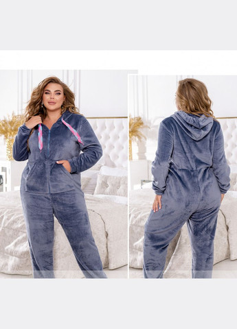 Комбинезон Liton комбинезон-брюки синий домашний махра