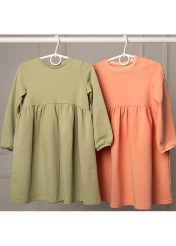 Пудровое платье с длинным рукавом для девочек трикотаж Trendy Tot (371262542)