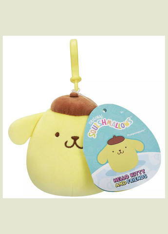 Мягкая игрушка на клипсе Hello Kitty Помпомпурин 9 см (SQSN00273) Squishmallows (326805430)