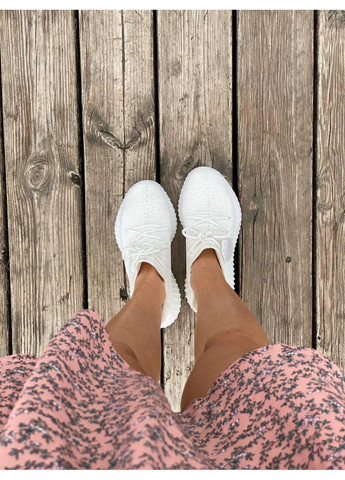КРОССОВКИ ЖЕНСКИЕ ADIDAS YEEZY BOOST 350 V2 TRIPLE FULL WHITE АДИДАС ИЗИ БУСТ No Brand белые демисезоны (367167130)