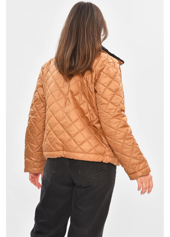 Коричнева демісезонна куртка жіноча демісезонна коричневого кольору Let's Shop