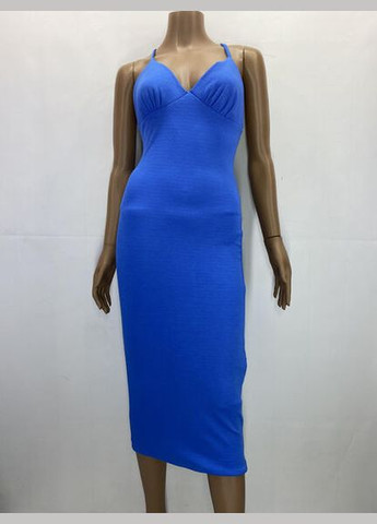 Голубое коктейльное платье Trendyol однотонное