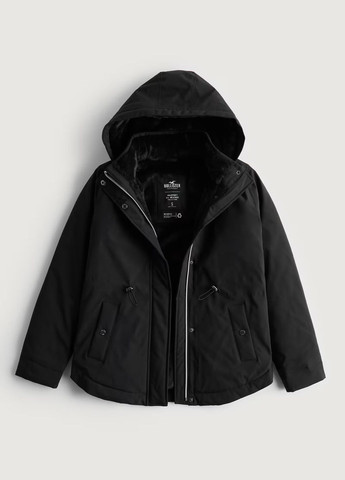 Черная демисезонная куртка демисезонная - женская куртка hc9525w Hollister