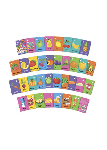 Картки на кільці "Їжа" VT5000-17 англійська мова Vladi toys (307826829)