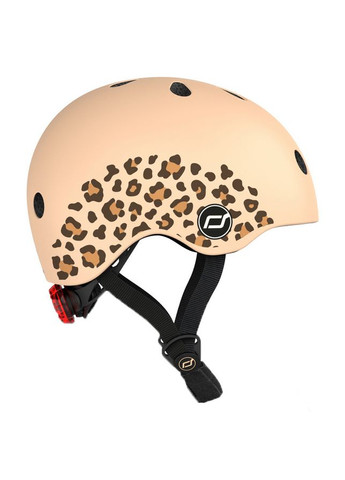 Шлем защитный Scoot and Ride с фонариком, р.XXS/XS, леопардовый () Scoot&Ride SR-181206-LEOPARD (335031250)