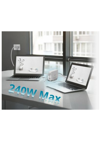 Зарядное устройство 4xUSB-C+1xUSB PD240W GaN white (DCF-241) D-Link 4xUSB-C + 1xUSB PD240W GaN white (370016655)