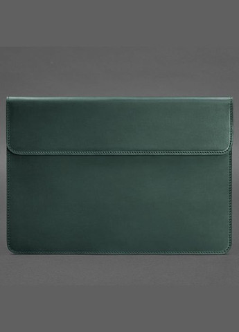 Шкіряний чохол-конверт на магнітах для MacBook 15-16 дюйм Зелений Crazy Horse (A-027170) BlankNote (329899527)