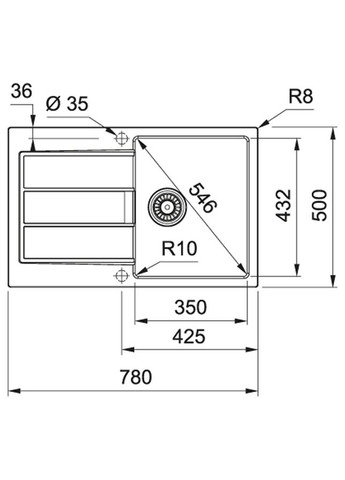 Мийка Sirius 2.0 S2D 611-78 (143.0621.334) FRANKE (322911607)