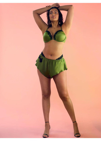 Зелений комплект жіночої білизни very sexy (бюстгальтер + трусики-танга) - 36c / m Victoria's Secret