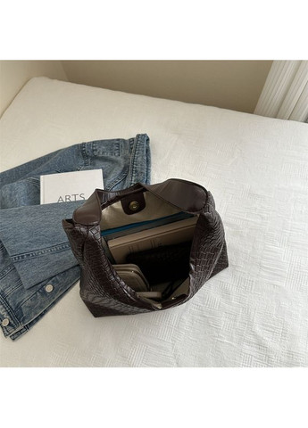 Женская сумка-шоппер Lorian с косметичкой на молнии в комплекте из искусственной кожи коричневая LR 3833 BN No Brand (366880393)