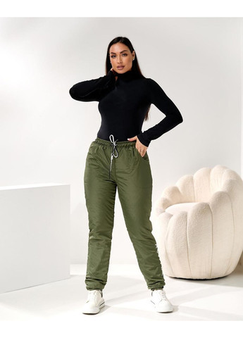 Штани на синтепоні, колір Хакі Fashion (372693143)
