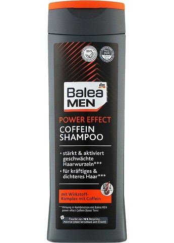 Мужской шампунь для волос Men Power Effect Coffein Shampoo 250ml (2-965020) Balea (369792517)