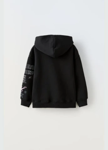 Худі чорне утеплене для дівчинки Zara (300172375)