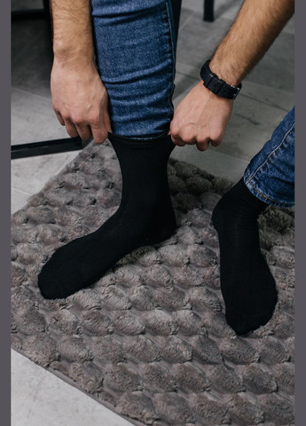 Чоловічі шкарпетки високі дикий шовк чорні Корона (294337965)
