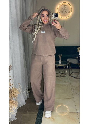 Костюм 1117 Полар флис Турция,брюки и затяжки,кофта с капюшоном Україна (369152232)