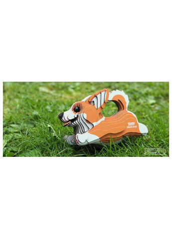 Пазл 3D Зоопарк Вельш корги (XEG-080) Eugy 3D Зоопарк Вельш коргі (366069982)