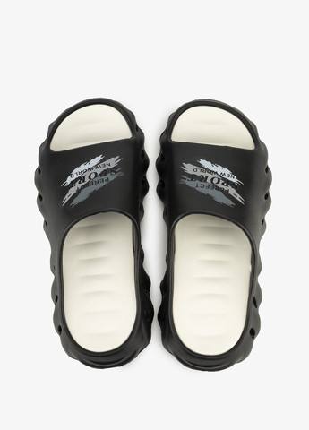 Цветные шлепанцы мужские 305-1 черно-молочный shop (2000990989987) No Brand