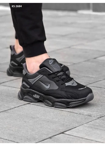 Черные летние кроссовки nike air total black найк аир макс тн плюс No Brand