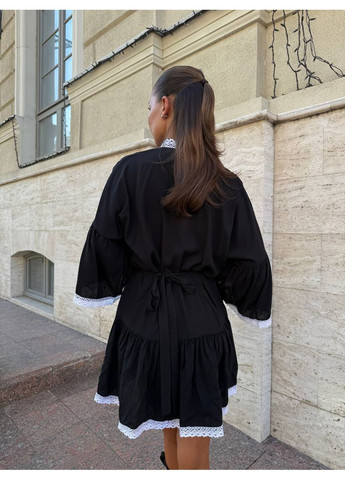 Чорна повсякденний сукня жіноча Гермес однотонна