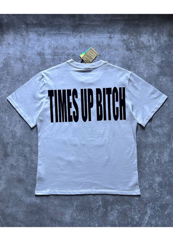 Біла футболка біла стильна з принтом бомбою спереді, в стилі corteiz No Brand